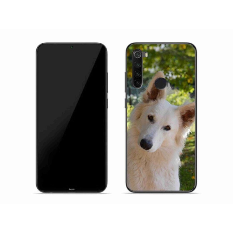 Gelový kryt mmCase na mobil Xiaomi Redmi Note 8 - bílý švýcarský ovčák 1