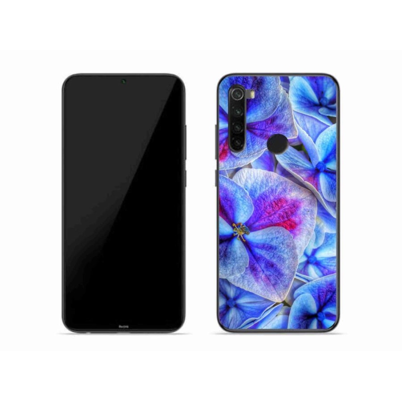 Gelový kryt mmCase na mobil Xiaomi Redmi Note 8 - modré květy 1