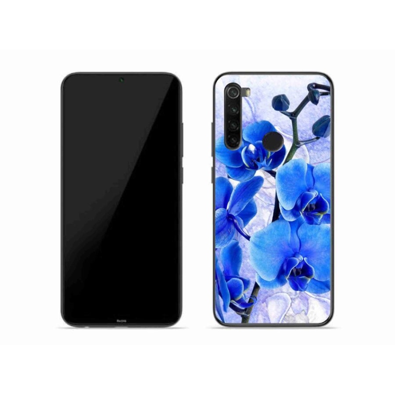 Gelový kryt mmCase na mobil Xiaomi Redmi Note 8 - modré květy