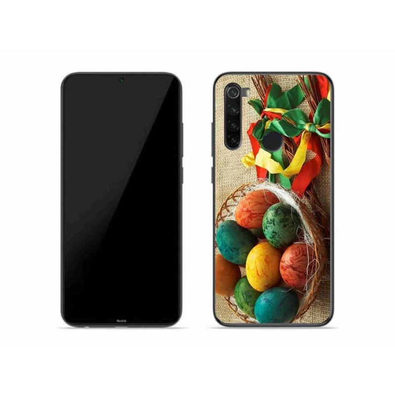 Gelový kryt mmCase na mobil Xiaomi Redmi Note 8 - pomlázky a vajíčka