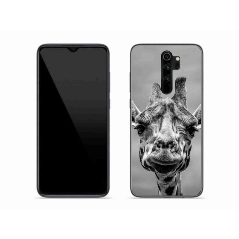 Gelový kryt mmCase na mobil Xiaomi Redmi Note 8 Pro - černobílá žirafa
