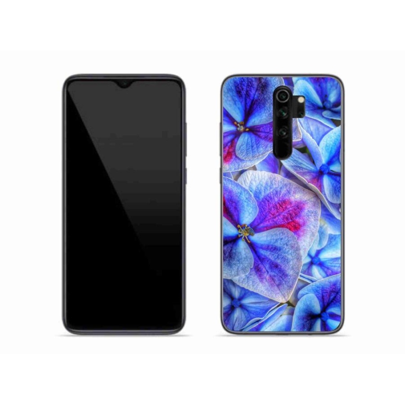 Gelový kryt mmCase na mobil Xiaomi Redmi Note 8 Pro - modré květy 1