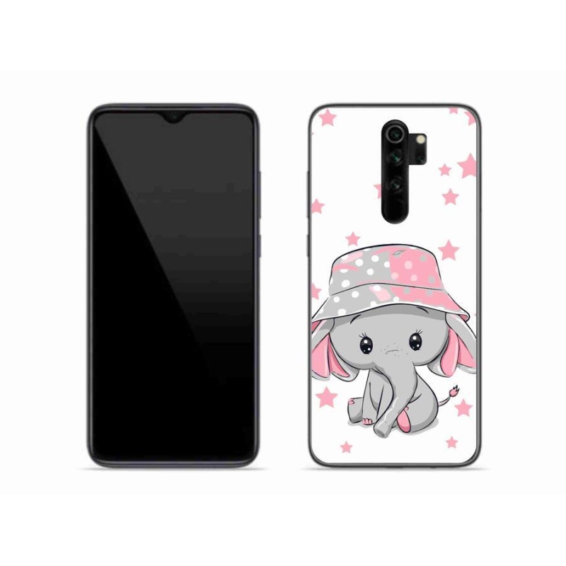 Gelový kryt mmCase na mobil Xiaomi Redmi Note 8 Pro - růžový slon