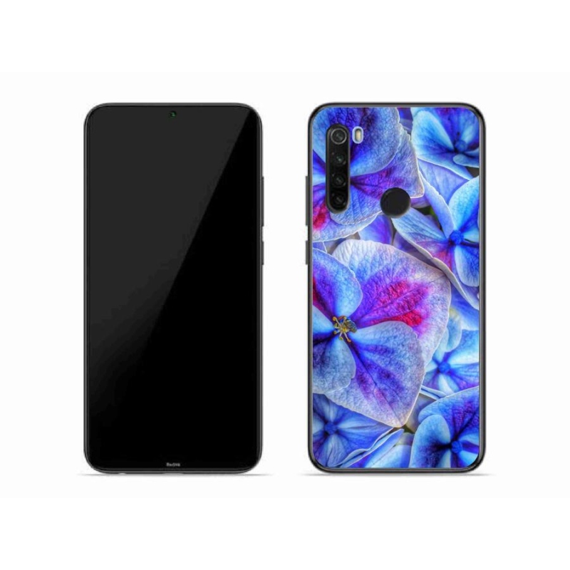 Gelový kryt mmCase na mobil Xiaomi Redmi Note 8T - modré květy 1