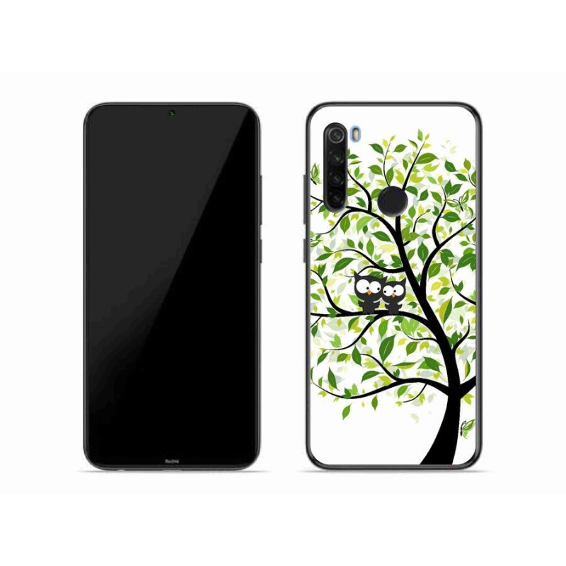 Gelový kryt mmCase na mobil Xiaomi Redmi Note 8T - sovičky na stromě