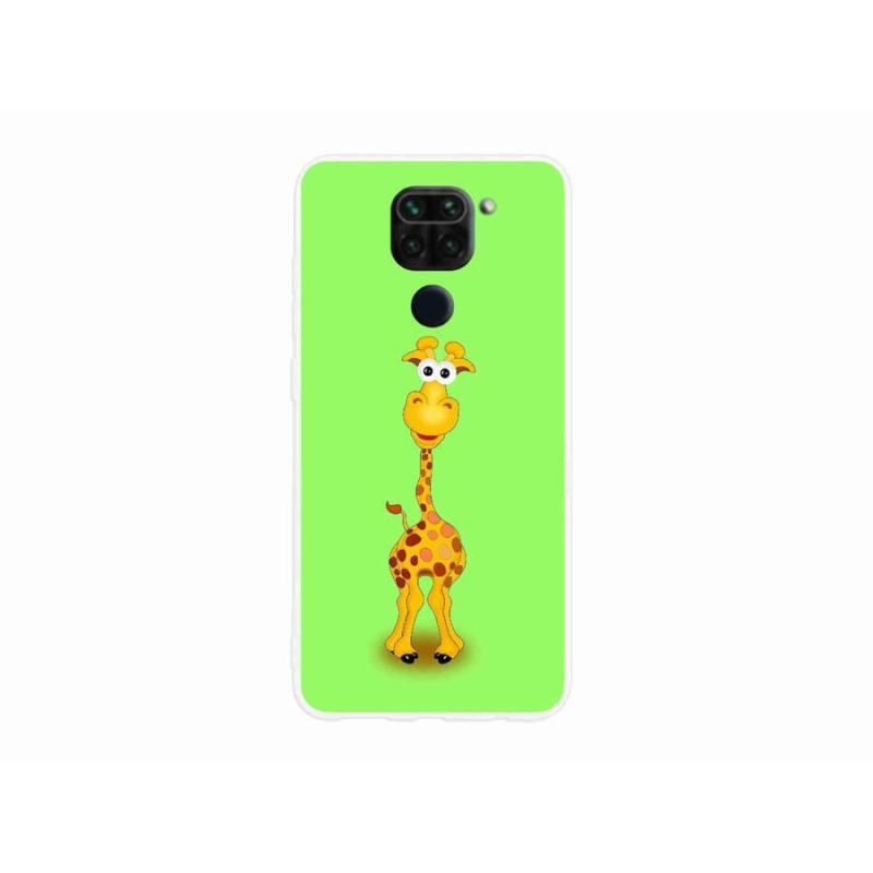 Gelový kryt mmCase na mobil Xiaomi Redmi Note 9 - kreslená žirafa