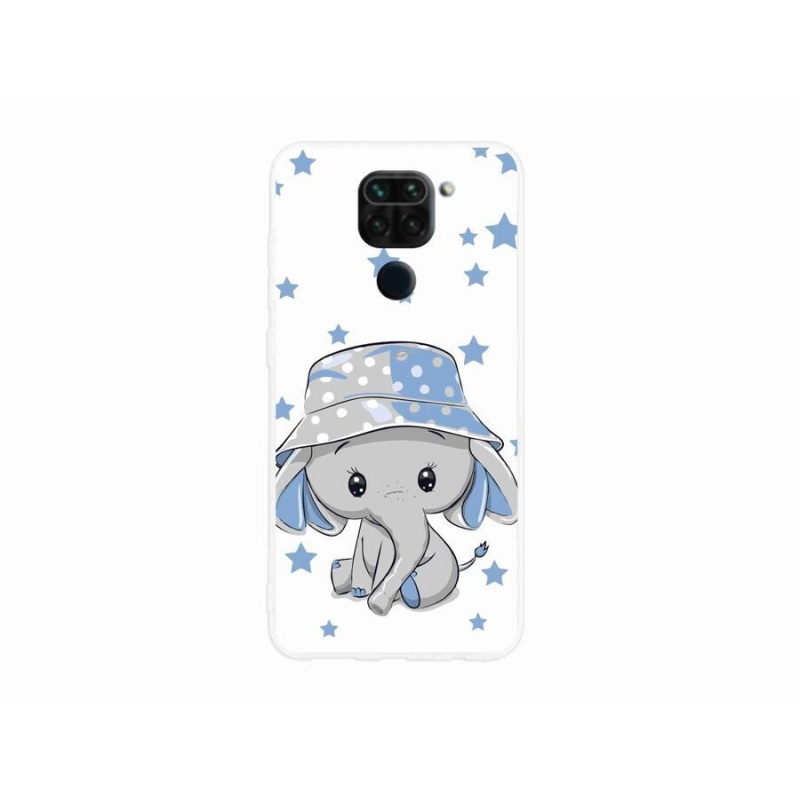 Gelový kryt mmCase na mobil Xiaomi Redmi Note 9 - modrý slon
