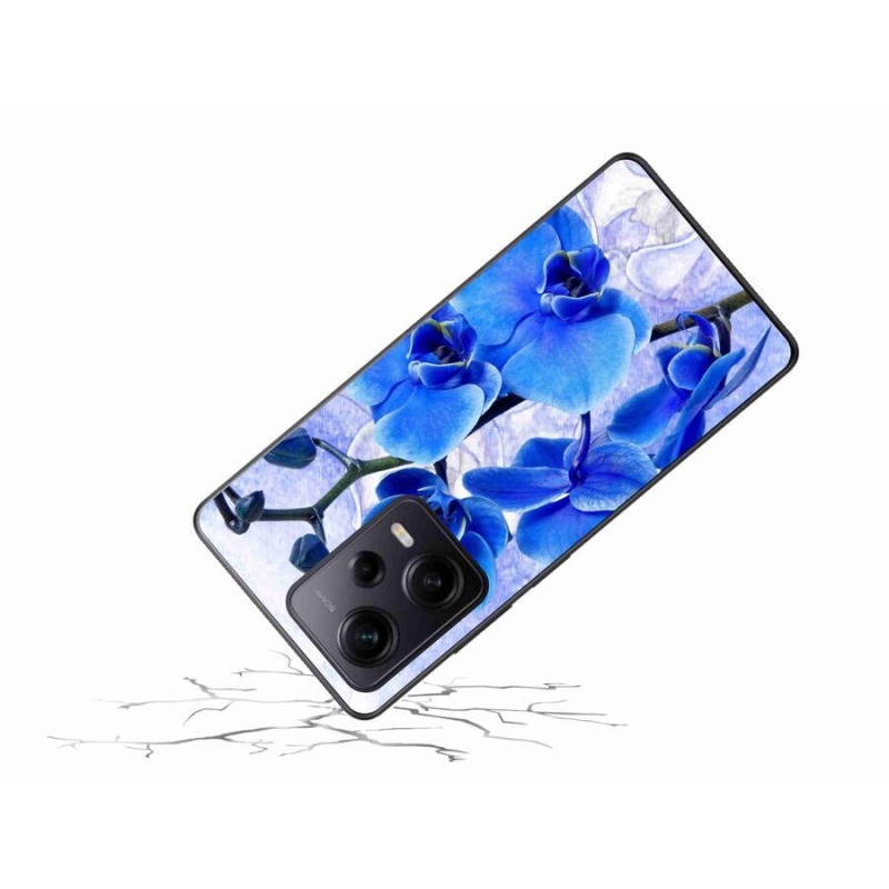 Gelový kryt mmCase na Xiaomi Redmi Note 12 Pro+ 5G - modré květy