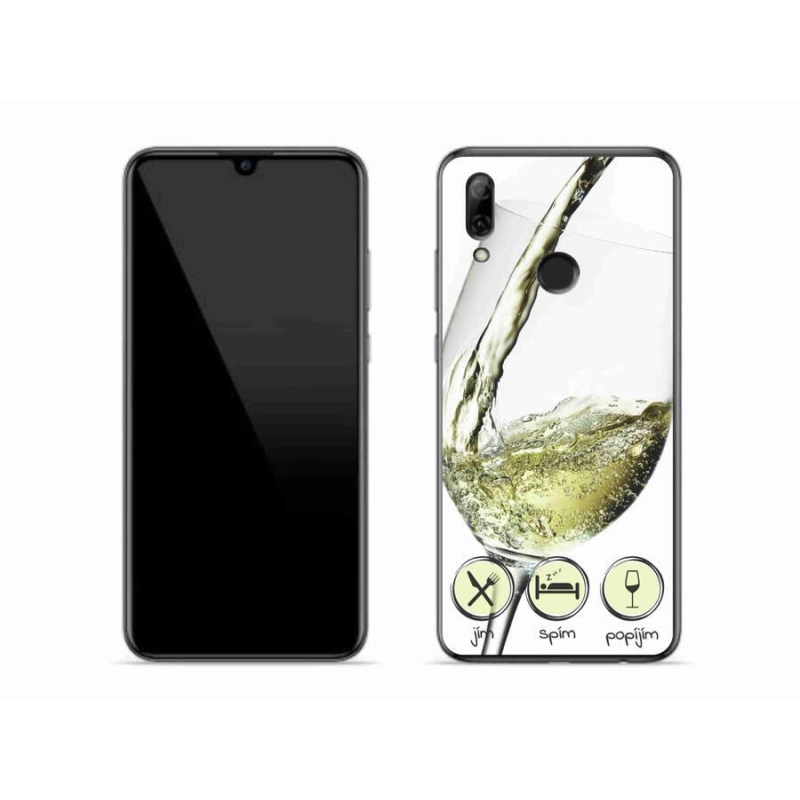 Gelový obal mmCase na mobil Honor 10 Lite - sklenička vína bílé