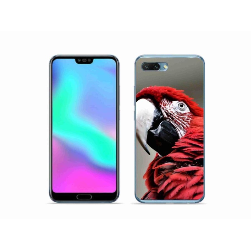 Gelový obal mmCase na mobil Honor 10 - papoušek ara červený