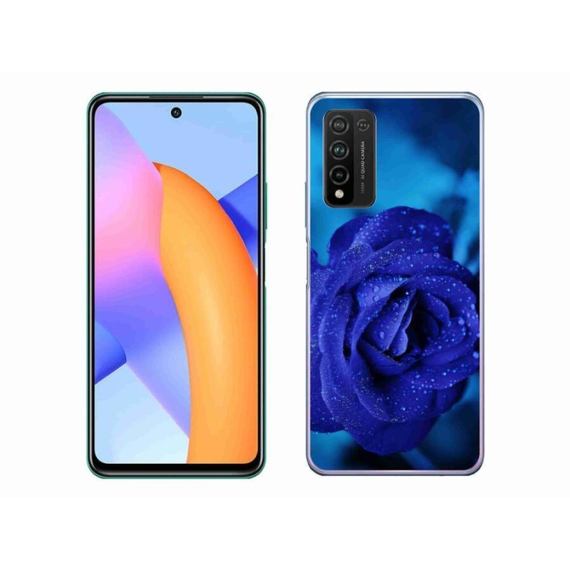 Gelový obal mmCase na mobil Honor 10X Lite - modrá růže