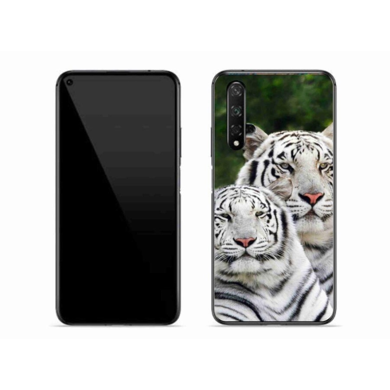 Gelový obal mmCase na mobil Honor 20 - bílí tygři