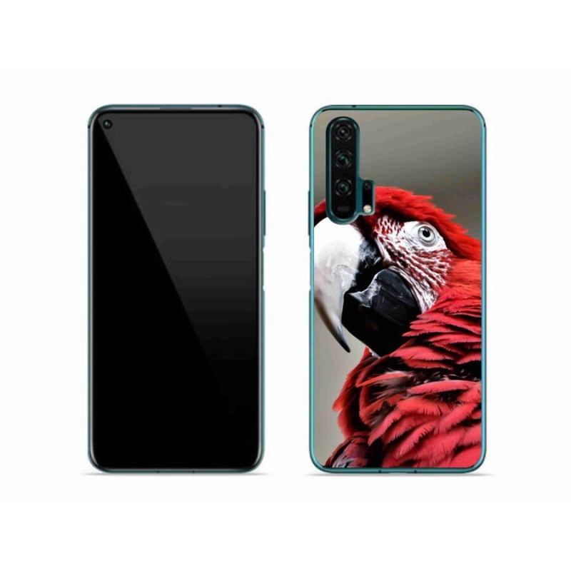 Gelový obal mmCase na mobil Honor 20 Pro - papoušek ara červený