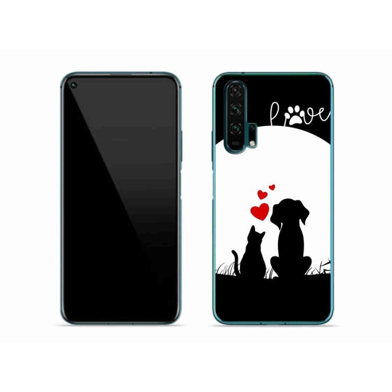 Gelový obal mmCase na mobil Honor 20 Pro - zvířecí láska