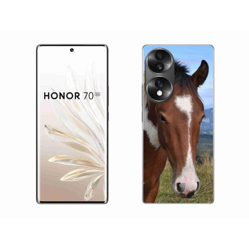 Gelový obal mmCase na mobil Honor 70 - hnědý kůň