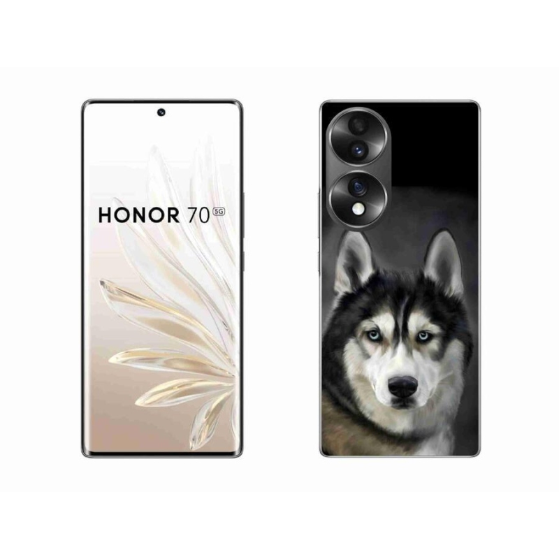 Gelový obal mmCase na mobil Honor 70 - husky