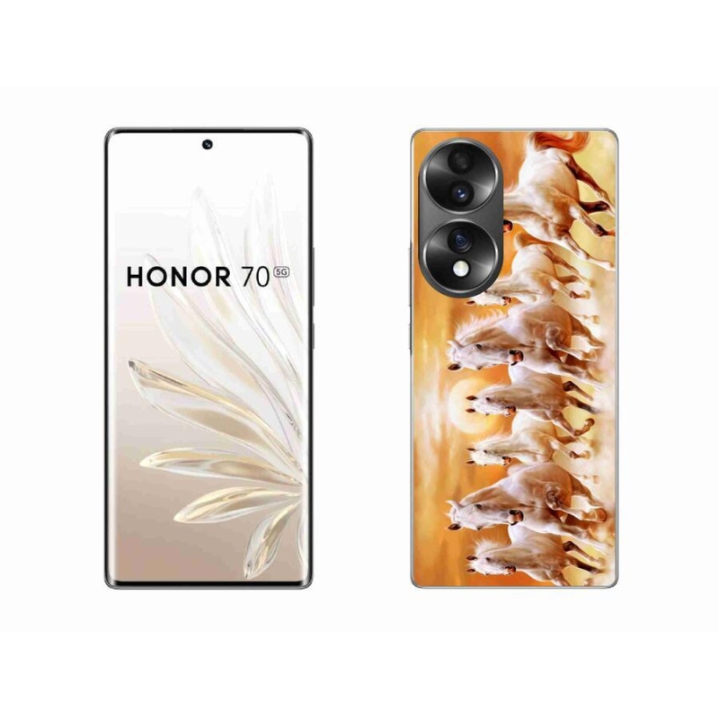 Gelový obal mmCase na mobil Honor 70 - koně 2