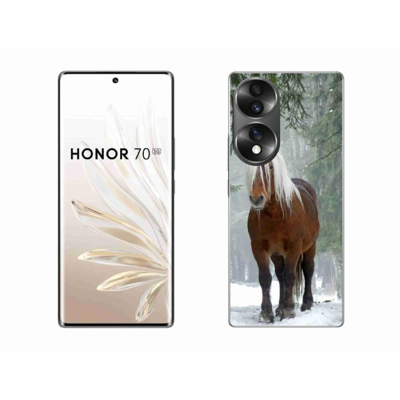 Gelový obal mmCase na mobil Honor 70 - kůň v lese