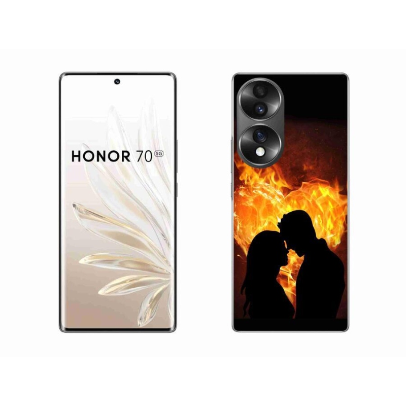 Gelový obal mmCase na mobil Honor 70 - ohnivá láska