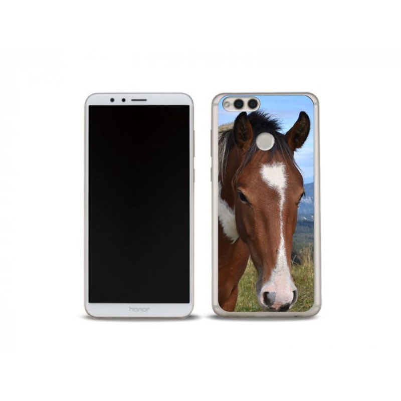 Gelový obal mmCase na mobil Honor 7X - hnědý kůň