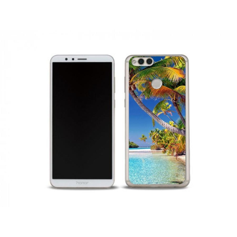 Gelový obal mmCase na mobil Honor 7X - mořská pláž