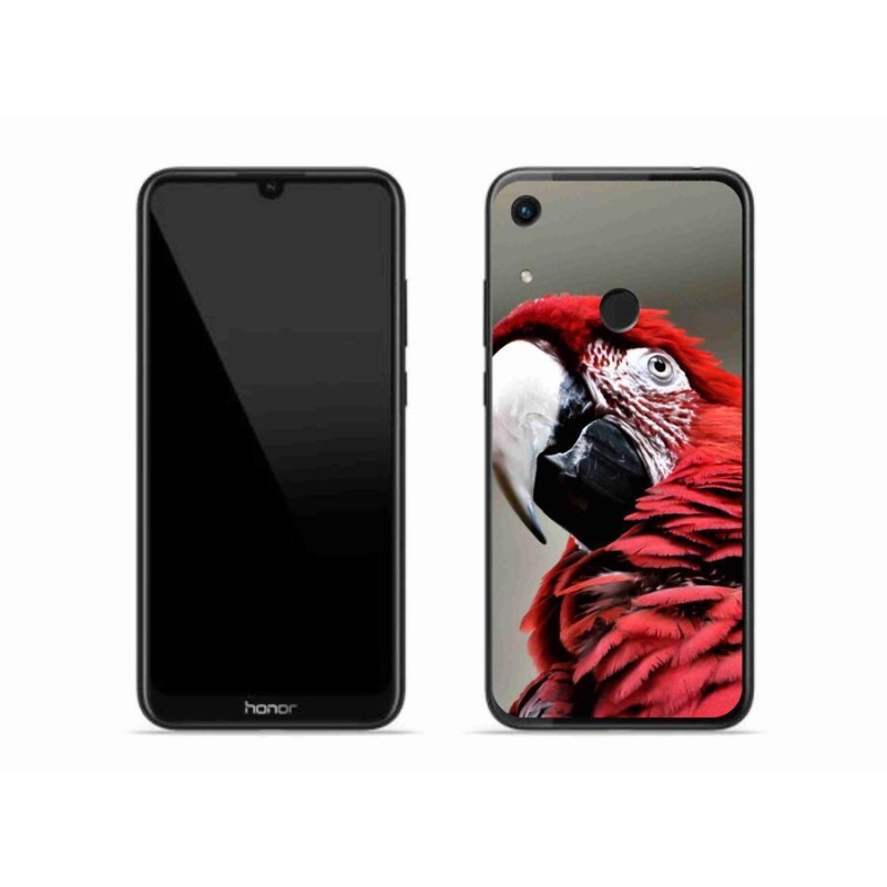 Gelový obal mmCase na mobil Honor 8A - papoušek ara červený