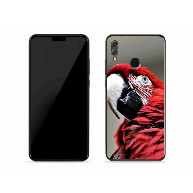 Gelový obal mmCase na mobil Honor 8X - papoušek ara červený