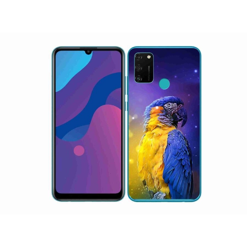 Gelový obal mmCase na mobil Honor 9A - papoušek ara 1