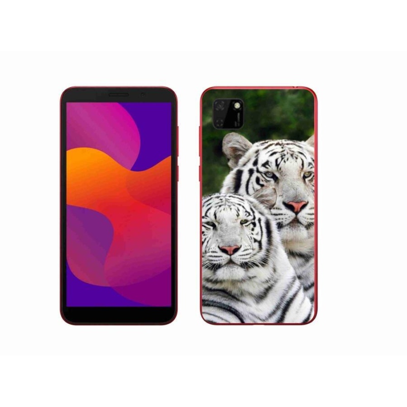 Gelový obal mmCase na mobil Honor 9S - bílí tygři