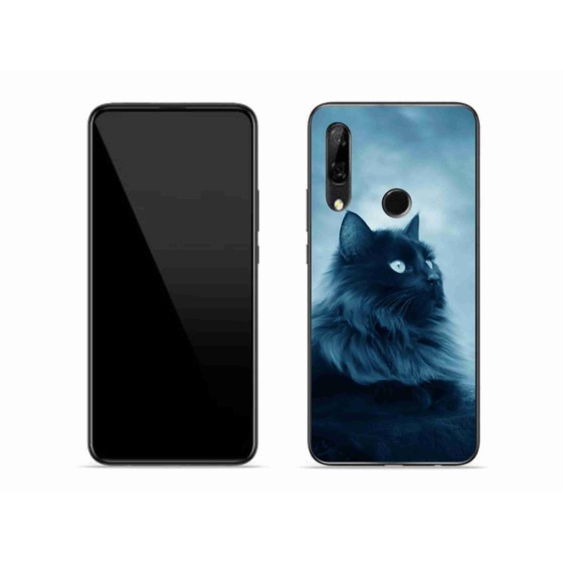 Gelový obal mmCase na mobil Honor 9X - černá kočka 1