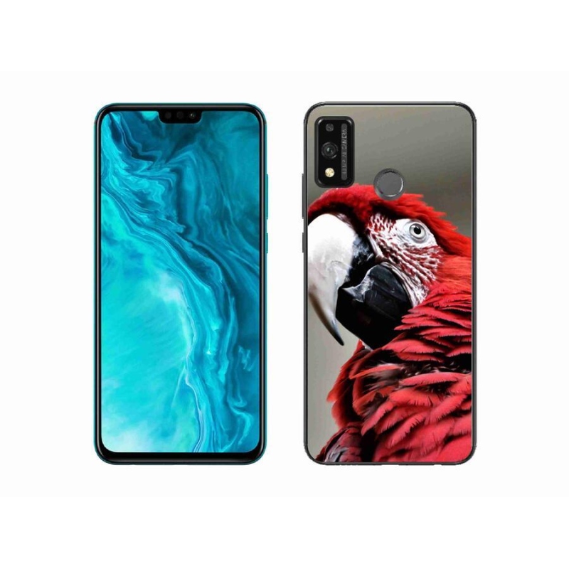 Gelový obal mmCase na mobil Honor 9X Lite - papoušek ara červený