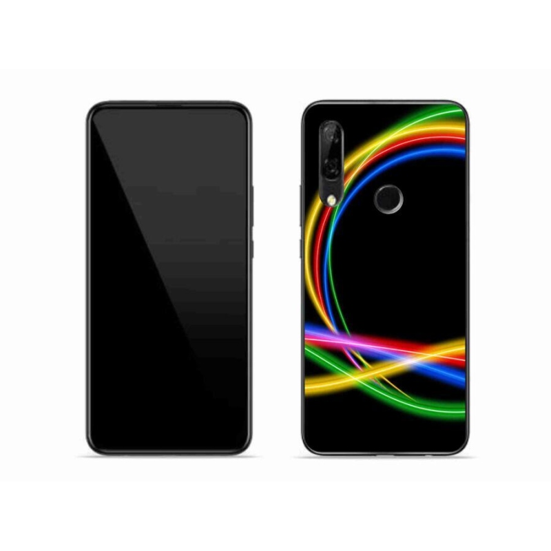 Gelový obal mmCase na mobil Honor 9X - neonové kruhy