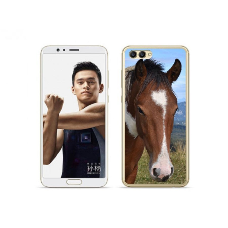 Gelový obal mmCase na mobil Honor View 10 - hnědý kůň