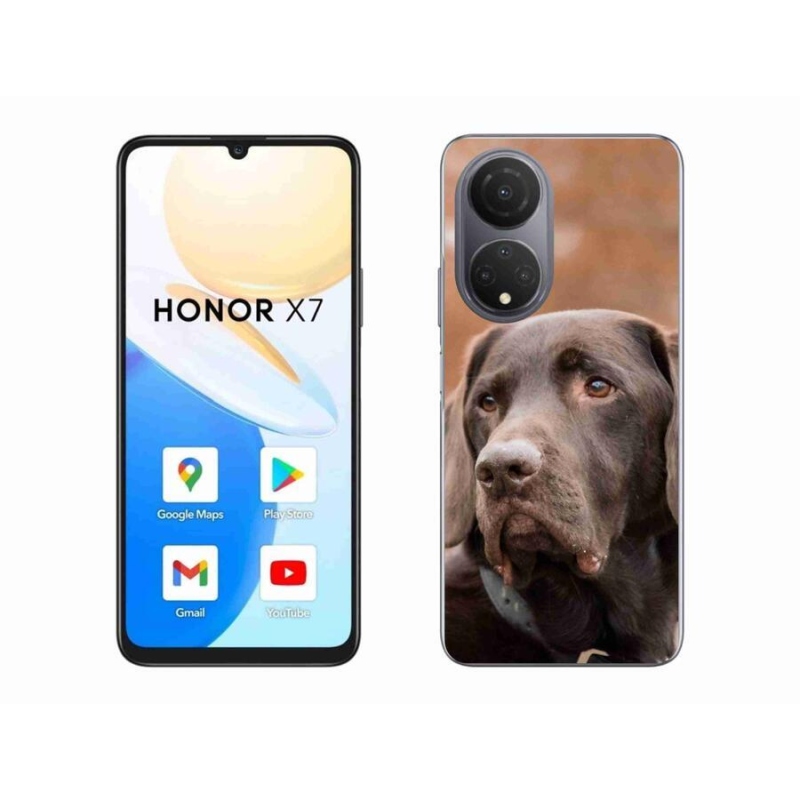 Gelový obal mmCase na mobil Honor X7 - hnědý labrador