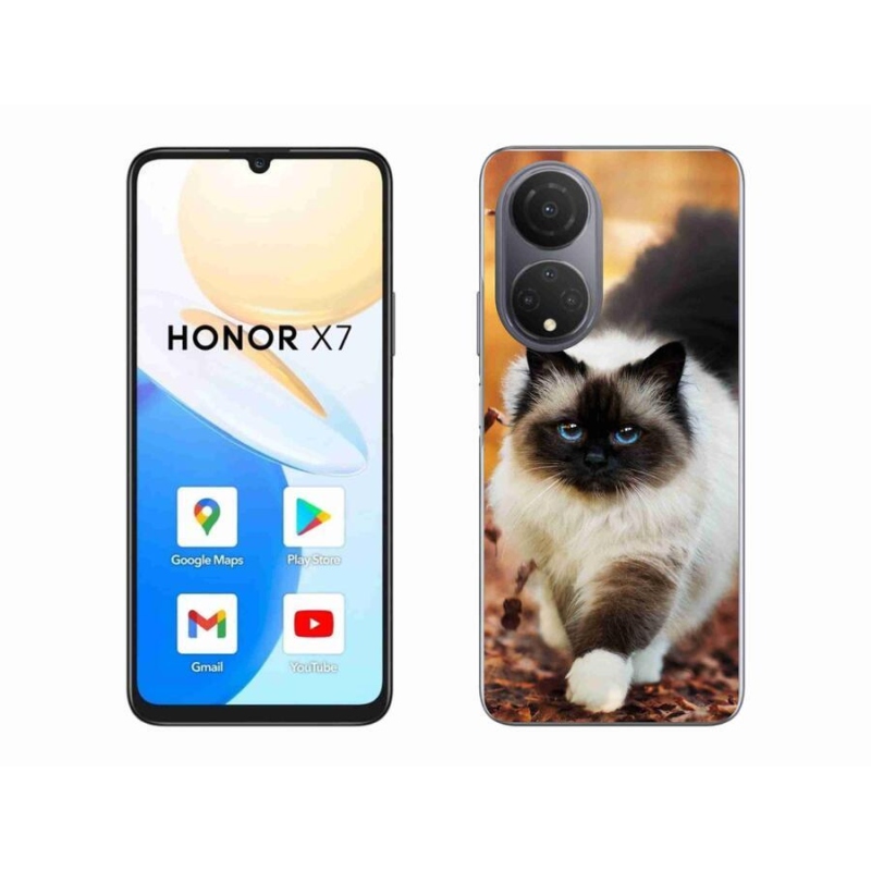 Gelový obal mmCase na mobil Honor X7 - kočka