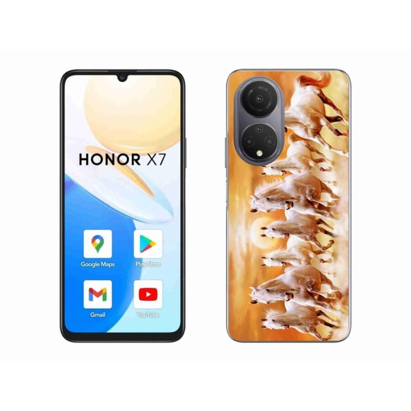 Gelový obal mmCase na mobil Honor X7 - koně 2