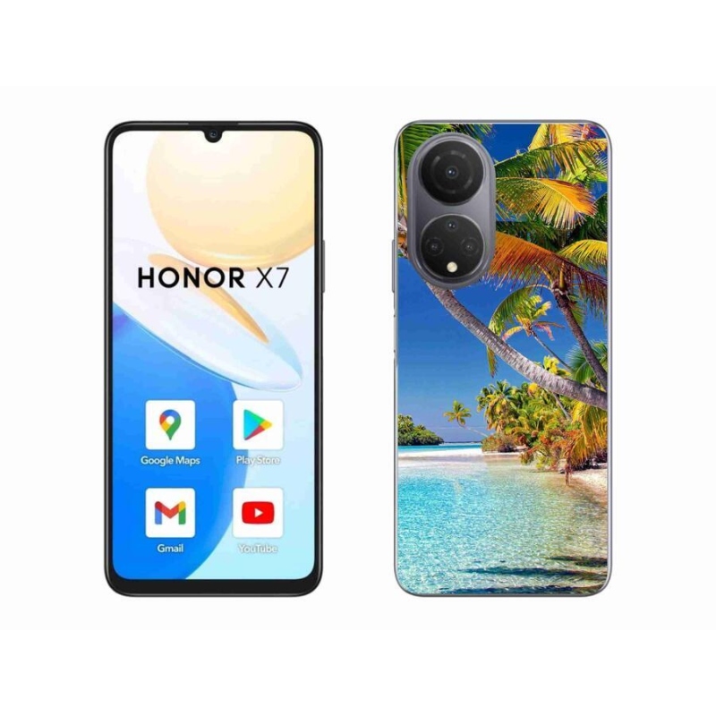 Gelový obal mmCase na mobil Honor X7 - mořská pláž