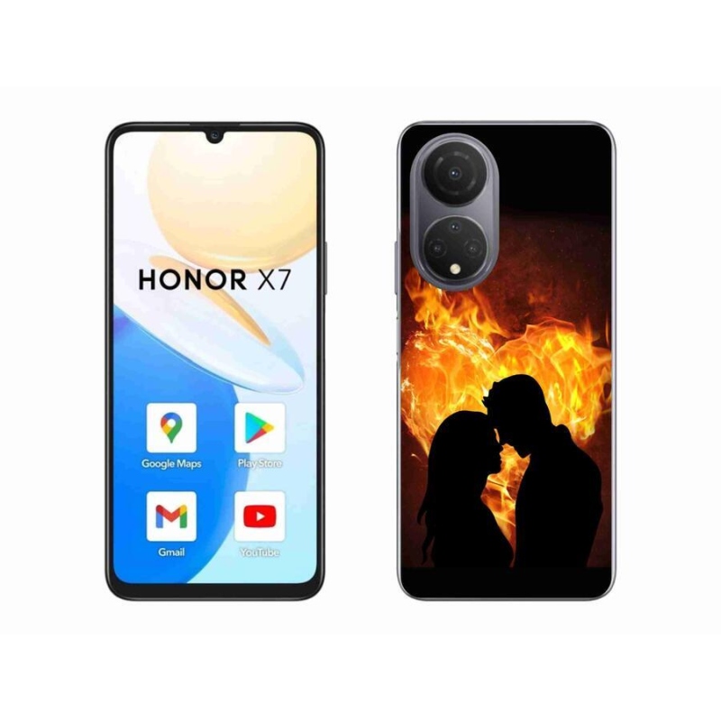 Gelový obal mmCase na mobil Honor X7 - ohnivá láska