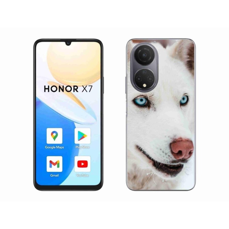 Gelový obal mmCase na mobil Honor X7 - psí pohled