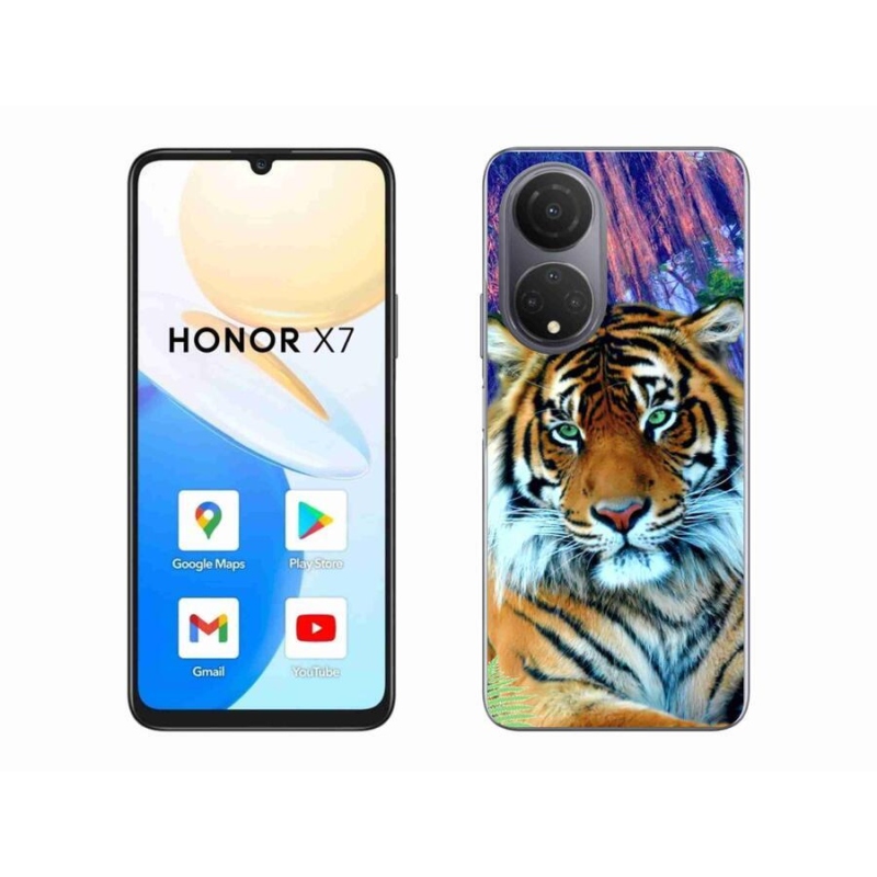 Gelový obal mmCase na mobil Honor X7 - tygr