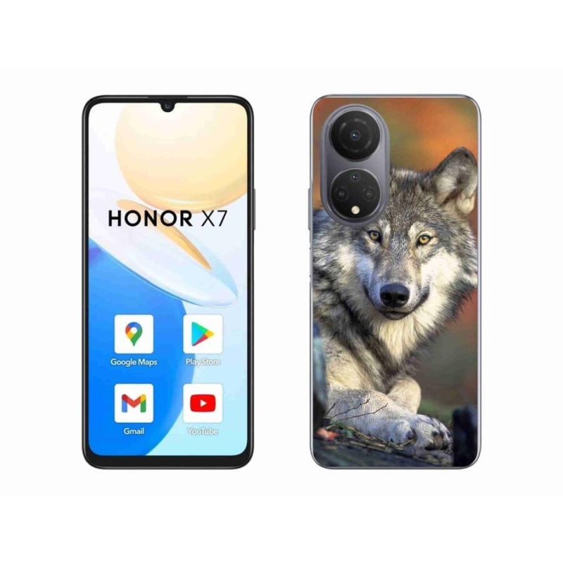 Gelový obal mmCase na mobil Honor X7 - vlk