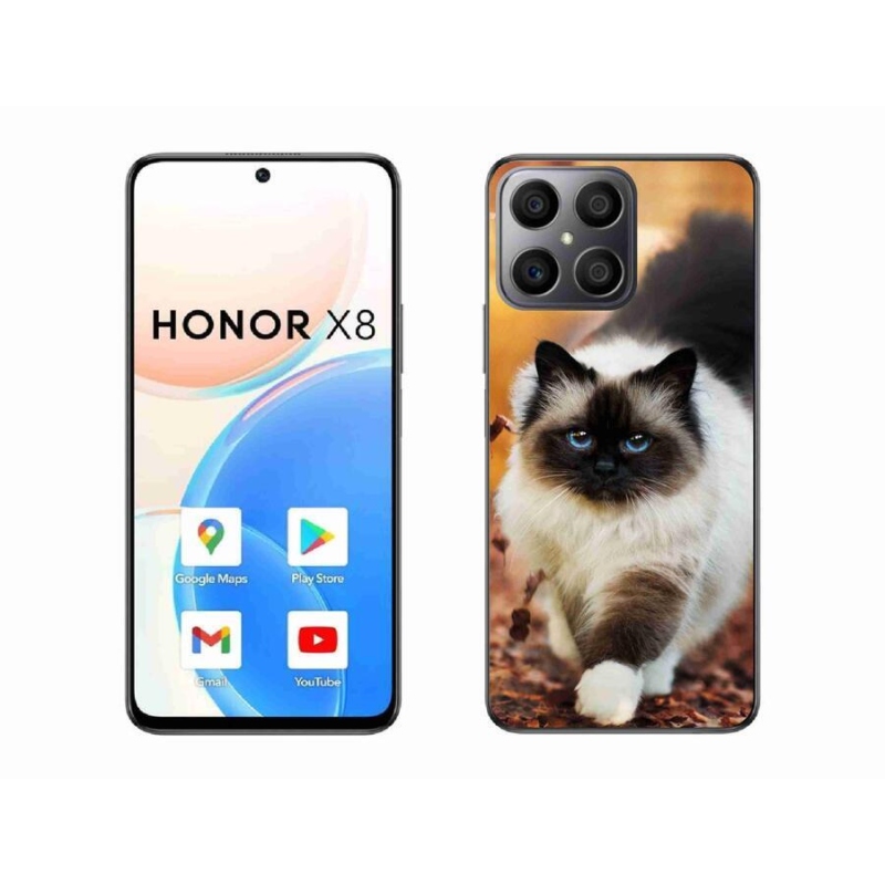 Gelový obal mmCase na mobil Honor X8 4G - kočka
