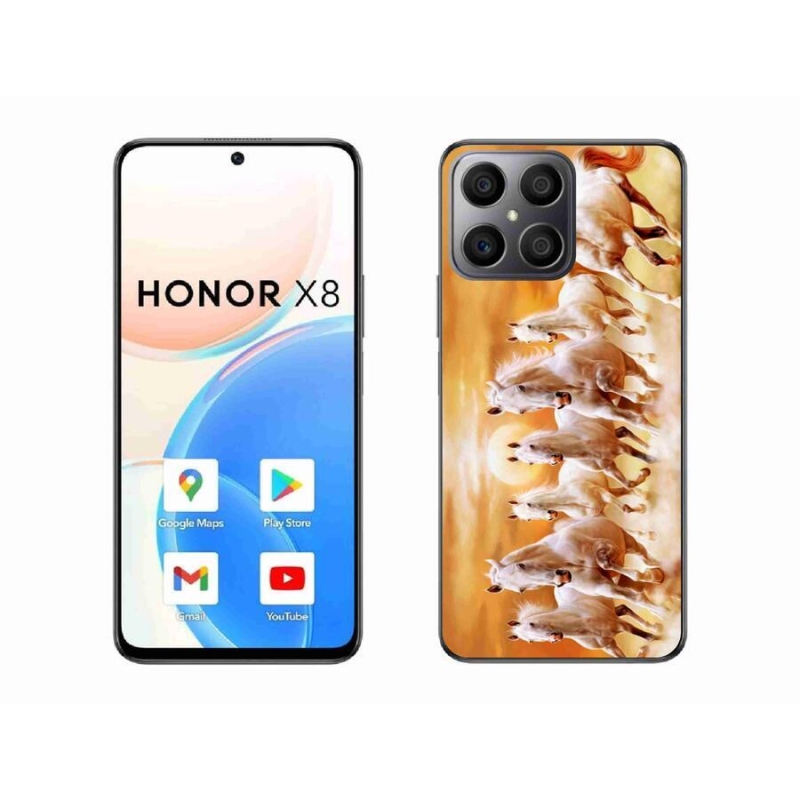 Gelový obal mmCase na mobil Honor X8 4G - koně 2