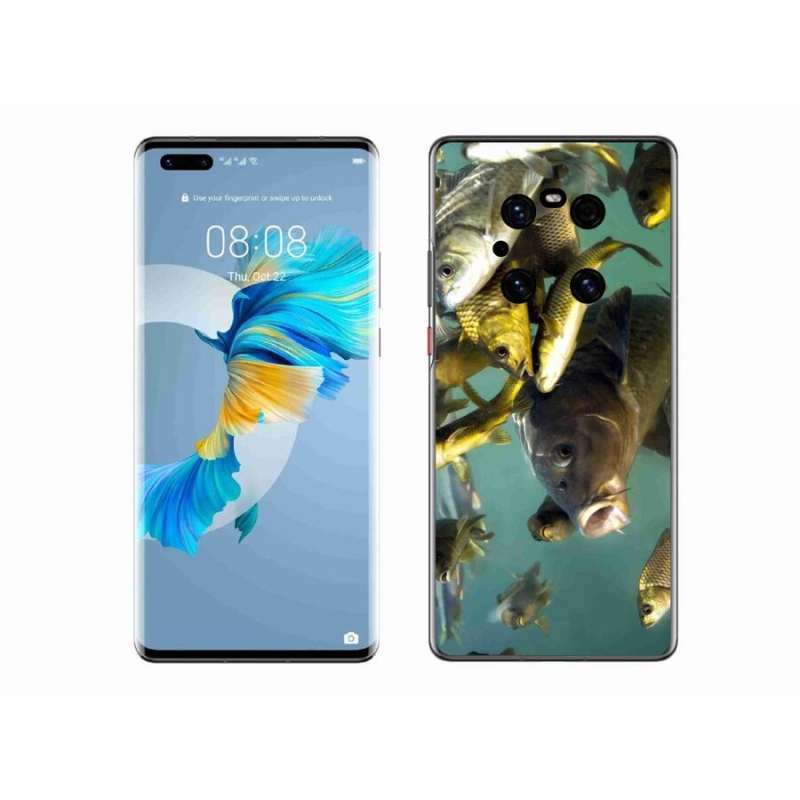 Gelový obal mmCase na mobil Huawei Mate 40 Pro - hejno ryb