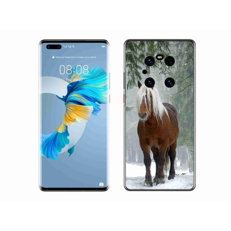 Gelový obal mmCase na mobil Huawei Mate 40 Pro - kůň v lese