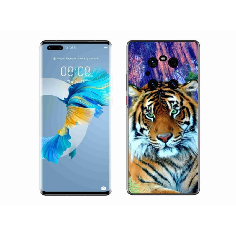 Gelový obal mmCase na mobil Huawei Mate 40 Pro - tygr