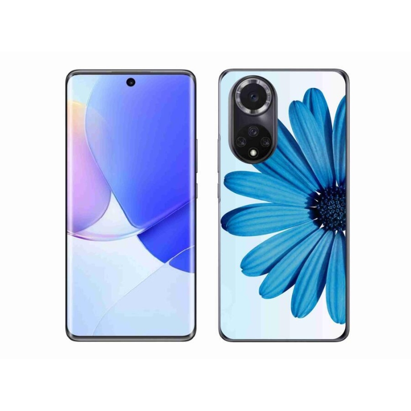 Gelový obal mmCase na mobil Huawei Nova 9 - modrá kopretina