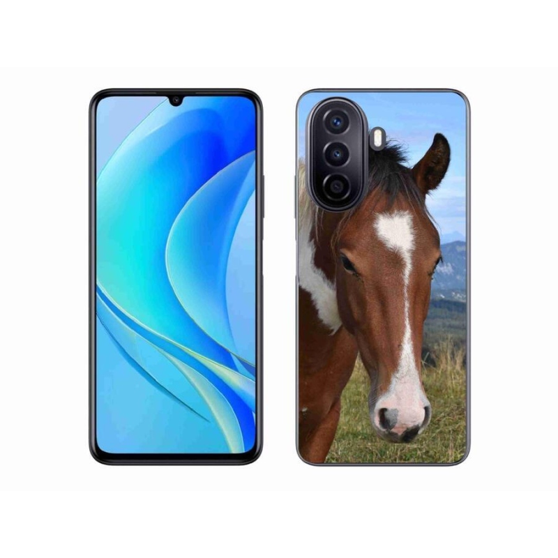 Gelový obal mmCase na mobil Huawei Nova Y70 - hnědý kůň