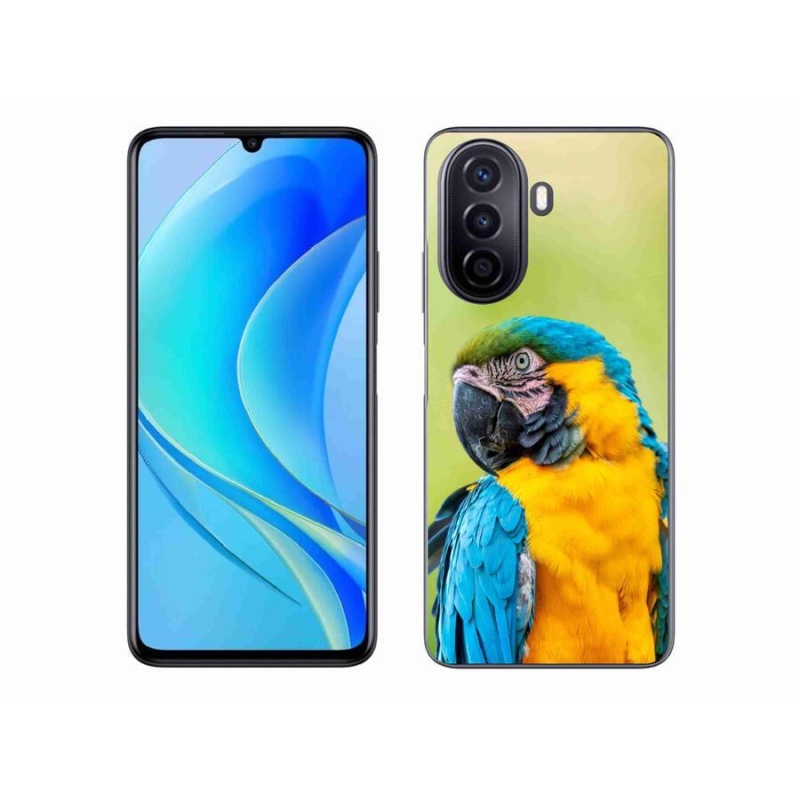 Gelový obal mmCase na mobil Huawei Nova Y70 - papoušek ara 2