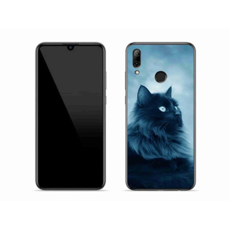 Gelový obal mmCase na mobil Huawei P Smart (2019) - černá kočka 1